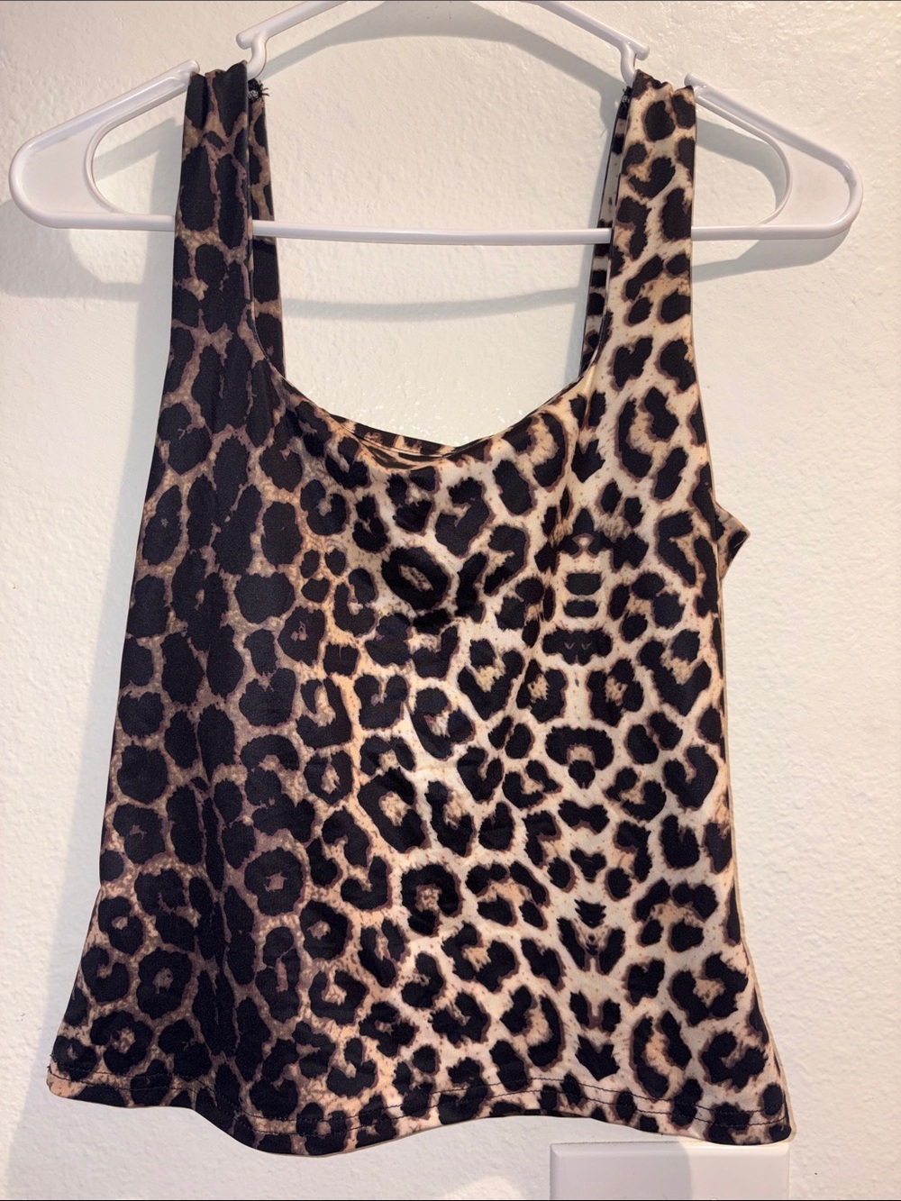 Leopard Print Tank Top - Brown, Black